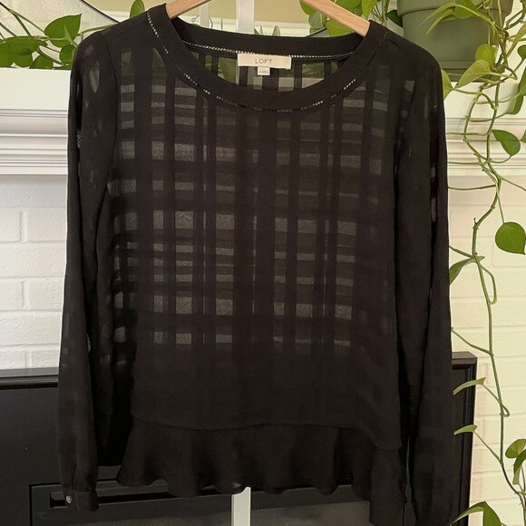 2016 LOFT Sheer Blouse - Picture 1 of 9
